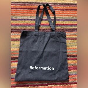 Reformation Classic Black Canvas Tote